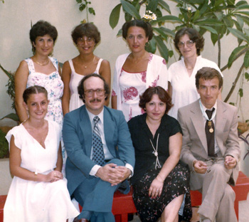 A photo taken on JMP–L premises on August 12, 1980, showing JMP–L staff, including the late Mr. Haig Tilbian (front, 2nd from left), then Acting Field Director, and the late Mr. Hans Schellenberg (front, 4th from left), then JMP Field Director.
